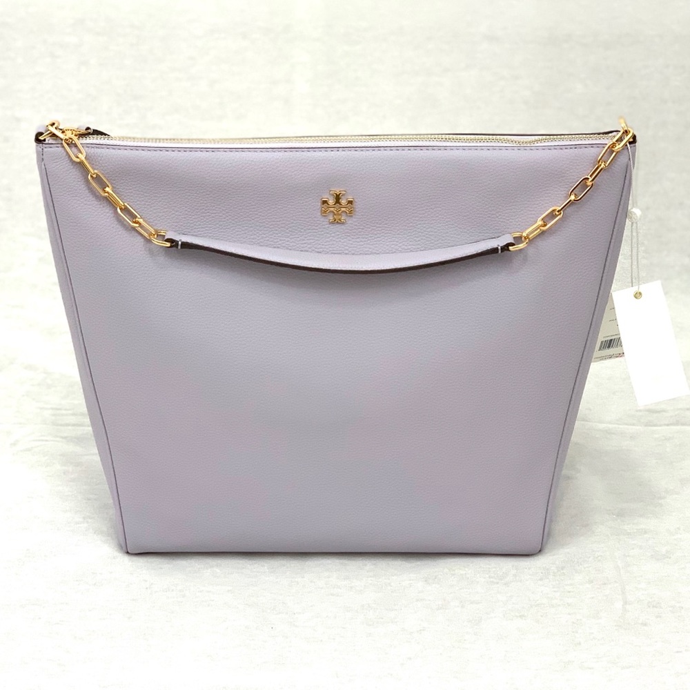 Tory Burch Lilac Leather Chain-Handle Tote